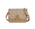 Mini TB Flap Bag, &pound;375, Handbags, Tan, Canvas, Front view